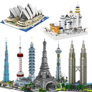 Silah oyuncakları Mikro Bloklar Taj Mahal Shanghai Mimarisi Zafer Kemeri Piramit Model Binası Çocuk Oyuncakları Büyük Ben Londra Paris Eiffel Kulesi 231208