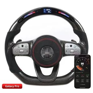 LED Performance Steering Wheel for BENZ CLS G Class W205 W177 W213 W222 C257 X166 Carbon Fiber Car Accessories