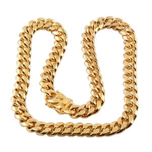 Zincirler Lüks Tasarımcı Erkek Kolye Altın Zincir Paslanmaz Çelik Mücevher Hip Hop Küba Bağlantı Rapçi Aksesuarları Moda Mücevher Drop D DHO6C