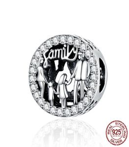 Avrupa Padoro Love, CZ Bileklik Takı Bilezikleri ile Aile Charm Boncuk Yapıyor Gümüş Gümüş Gerçek Gümüş
