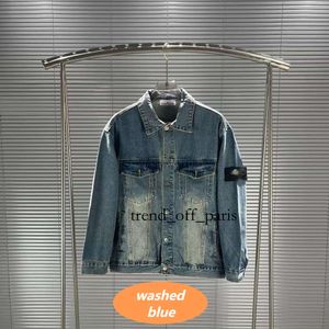 Stones Island 2023 Tasarımcı Ceket Heavy Industries Yıkama rozeti denim ceketler ve ceketler çapraz sınır çift adası 210 976