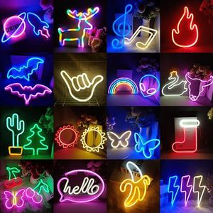 Gece Işıkları Stilleri Led Neon Işık İşareti Çocuklar Odası Çocuk Yatak Odası Partisi Düğün Dekorasyon Duvar Sanat Lambası Noel Hediye Hediye Işık233b