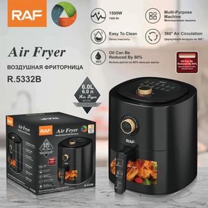 Pişirme Assesils 5L Hava Fritözleri Ev Görsel Çok Fonksiyonlu Elektrikli Fritöz Fırın Büyük Kapasite Çip Makinesi Hava Filyerleri 220V 231211