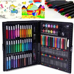 Suluboya fırça kalemleri 150pcs boyama çizim sanat set pastel suluboya kalem kalem boyalı kalemler diy çizim sanat malzemeleri q231212