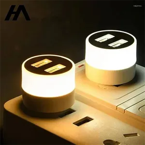 Ночные огни USB-вилка 5 В 1 А Рекламный подарок Заряженный светодиодный мини-разветвитель лампы Аварийное разделение на две части
