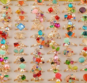20 Stück Diamant-Juweliergeschäfte Ringe für Frauen Mädchen 2018 s Ring Damen mit Strasssteinen Mix Farben Ganzes Bijoux Femme Gi1148792