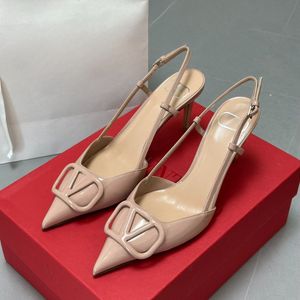 Роскошные брендовые женские заостренные сандалии с V-образным вырезом, женские свадебные туфли из натуральной кожи на тонком высоком каблуке 6 см, 8 см, 10 см, большие размеры 34-44
