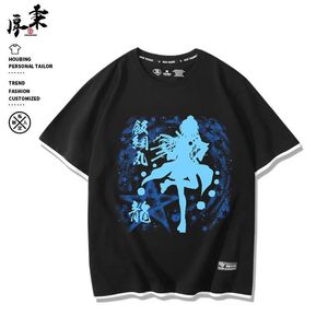 Восточный проект Soul Demon Dream Animation, окружающая фальшивые две футболки с короткими рукавами аниме мужские и женские летние вершины