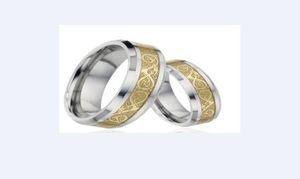 Çin fabrikası üreticileri supplier altın ejderha 8mm ve 6mm moda mücevher yüzüğü tungsten karbür yüzüğü mavi arka plan ejderha 1919373