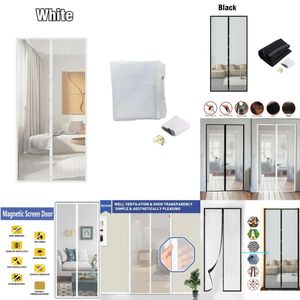 New Storage Bags Anti Mosquito Fly Curtains For Doors Screen Magnetic Mosquito Net Door Window Automatic Closing Mesh For Kitchen Living Room