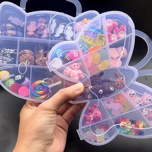 Tırnak Sanat Dekorasyonları 100 PCS Kawaii tırnak cazibesi Set Sevimli Pembe Karikatür Aksesuarları Dekorasyon Malzemeleri İçin Tırnak Sanatı Rhinestone Çiviler Üzerine Basın 231211