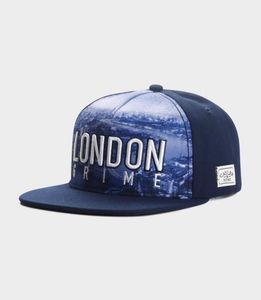 Gorras bboy ajustables azul marino blanco CS WL LONDON SKYLINE CAP 100 poliéster hip hop summen hombre mujer snapbacks1304106