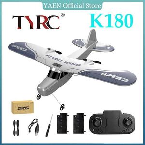 Modello di aereo TYRC K180 Aereo RC 2.4G con luci a LED Telecomando per aereo Modello volante Aliante in schiuma EPP Giocattoli per bambini Regali Aereo1L23116