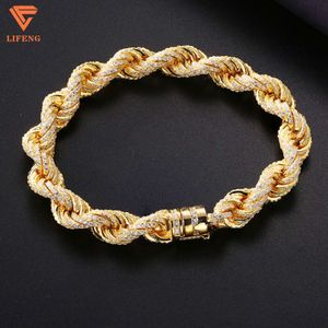 Küba Bağlantı Zinciri Moissanit VVS Elmas 10mm genişliğinde Halat Zinciri Buz Çıkışı Erkekler 925 STERLING Silver Twist Bilezik