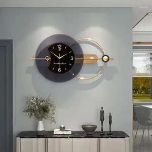 Relógios de parede 80/38cm atacado relógio nórdico grande relógio de metal grande digital casa decorativa luxo moderno