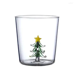 Şarap Gözlükleri Noel Ağacı Cam Kök Zarif Şarap-Goblet Vintage-Decor Festival-Atmosfer Hediyeleri