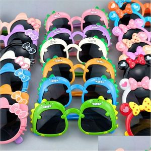 Sunglasses Cartoon Kids Toddler Sun Shade Goggles Boys Girls Uv Cool Kawaii Summer Essentials Dhs Drop Delivery Baby Maternity Acces Dh0Lu