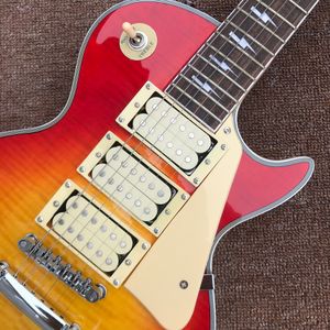 Custom shop Ace Frehley Signature 3 pickup Chitarra elettrica, legno di acero fiammato di alta qualità, spedizione gratuita