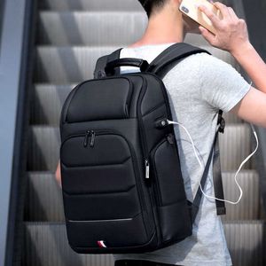 Mochila expansível masculina de negócios multifuncional bolsa de viagem de curta distância 15.6 Polegada saco de computador mochila de grande capacidade 231115