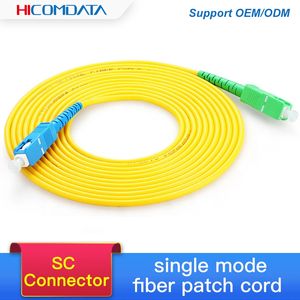 HICOMDATA SC APC-UPC Singlemode Fiber Optic Patch Cable SC SM 2.0 mm 9/125um FTTH Fiber Patch Cord Optical Fiber Jumper 3m 10m 30m