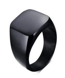 Мужское титановое кольцо, краткий дизайн, модное черное кольцо из нержавеющей стали 316L в стиле панк, обручальное кольцо Utr81365355295