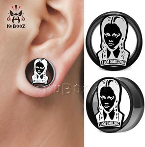 Kubooz paslanmaz çelik gülümseyen kız kulak tünelleri gösteriler Piercing Fişler Küpe Vücut Takı Sedyeleri Tüm 10mm ila 5788564 genişletir