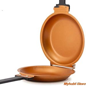 Pans Nonstick Frying Pan Double sided Pancake for DIY Maker Fried Egg Steak Cooking Pot Kitchen Tools Cookware 231213