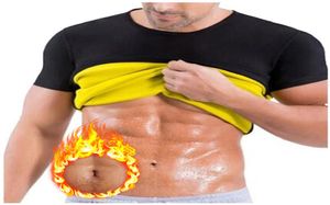 Mens termo gövde şekillendirici tişört zayıflama neopren bodysuit egzersiz ter sauna takım elbise mide yağ yanıyor kısa kılıf1264728
