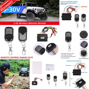 Nuovi altri ricambi auto 2 pezzi telecomando DC9V-30V telecomando per verricello di recupero senza fili per camion/Jeep SUV ATV verricello avvisa Ramsey (6.8