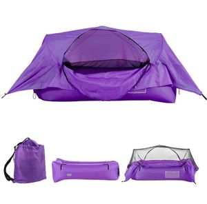 Taşınabilir 2in1 Airbed Çadır Şişirilebilir Hava Kanepe Gölgeli Açık Kamp Backpacking Yürüyüş Yatağı Çadırları ve Sığınakları6457190