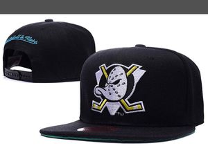 Новые Men039s Anaheim Mighty Ducks Snapback Hats Логотип команды Вышивка Спортивные регулируемые хоккейные кепки Хип-хоп Шляпы с плоским козырьком Bl3848039