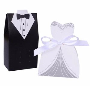 HD 50 Setlot Gelin ve Damat Düğün Şeker Kutusu Kağıt Düğün Hediyeleri Konuklar İçin Hadi Solunumları Çikolata Box9818526