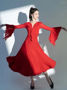 Sahne Giyim X2189 Lady Modern Elbise Kadın Salonu Dans Kostüm Vals Dans Latin Takım