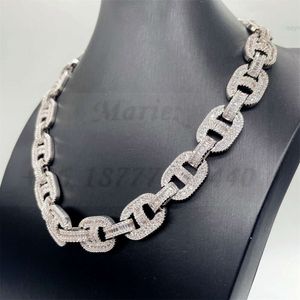 Manufacturer S925 Custom Jewelry 18k Gold Plated Iced Out Moissanite Diamond Cuban Chain Necklace Men Women Link