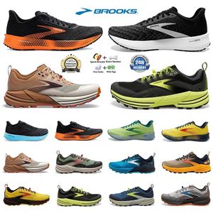 Brooks Cascadia 16 Erkek Runn Runn Ayakkabı Hyperion Tempo Üçlü Siyah Beyaz Gri Turuncu Örgü Moda Eğitimleri Açık Mekan Erkekler Günlük Spor Spor ayakkabıları Jogg