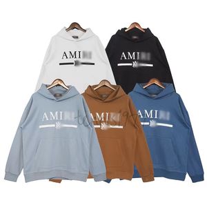 Erkek Hoodie% 100 Pamuk Tasarımcı Kazak Amirs Hoodies Pullover Sweatshirts Hip Hop Mektup Baskı Üstleri Etiketler S-XL