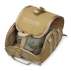 Лыжные шлемы, сумка для тактического шлема, многоцелевая сумка для хранения Molle, военная сумка для переноски для спортивной охоты, стрельбы, боя 231212
