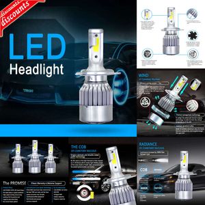 Neue Autoscheinwerfer Auto LED-Scheinwerfer H7 H4 Lampen COB-Chip H1 H3 H11 9003 9006 72W 6000K Scheinwerfer Autolampen Nebelscheinwerfer 12V 7200LM Autoscheinwerfer