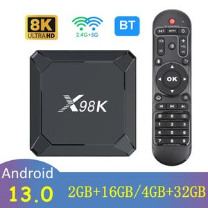 ТВ-приставка Android 13 X98K RK3528 с двойным Wi-Fi, Bluetooth 5.0, 8K, потоковый медиаплеер, сетевая телеприставка