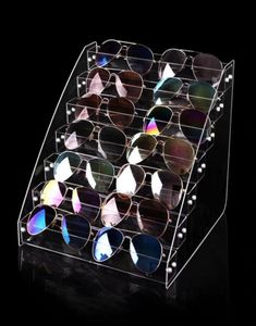 Ganchos trilhos multi camadas unha polonês prateleira óculos quadro rack exibição sunglass feminino caixa de armazenamento acrílico suporte jóias 3606992