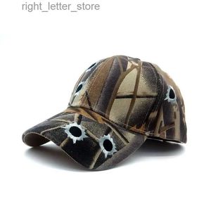 Шариковые шапки Snapback Camouflage Tactical Hat Army Tactical Baseball Cap3d Bullet Holes Desert Cobra Camo Camouflage Hats YQ231214