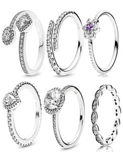 Новые популярные кольца из стерлингового серебра 925 пробы с каплями воды, тонкое кольцо на палец, прозрачный CZ P, свадебные украшения, модные аксессуары Gift2720906