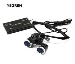 Diş loupe büyüteç cerrahisi loupe 25x 35x binoküler loupe Diş hekim cerrahisi için şarj edilebilir LED diş kafası ışığı T2005216334329