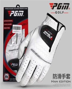 PGM 1 шт. перчатки для гольфа для мужчин, белые мужские овчины, нескользящая кожа, фирменный знак, левая и правая рука 2111248116266