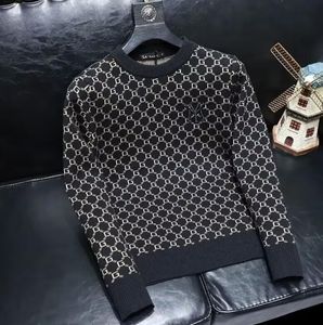 Nuevo diseñador de lujo para hombre Otoño Invierno Carta bordado Jacquard suéter de punto Slim Fit Sudadera con capucha Jersey de punto