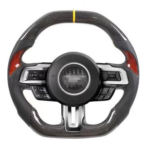 100% Carbon Fiber Steering Wheel for Ford Mustang 2019-In Car Accessories