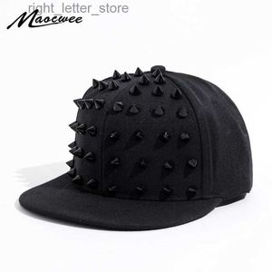 Ball Caps Unisex Punk Kirpi Şapka Kişilik Caz Snapback Spike Hip Hop Rock Dance Bons Bons Hats YQ231214 için