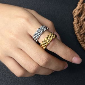 Trendy Watch Band Shape Ring Kadın Moda Yeni Basit Yüzük Hediye Fabrikası Doğrudan Satış Ins Japon ve Kore Retro