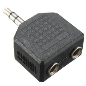 500pcs Audio наушники Splitter Aux Adapter до 2 наушников вспомогательный y -адаптер ZZ