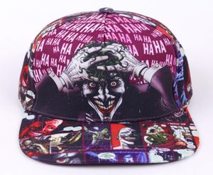 DC Comic the Joker Marka Snapback Cap Moda Baskı Erkek Kadınlar Ayarlanabilir Beyzbol Kapakları Yetişkin Hip Hop Hat4156243